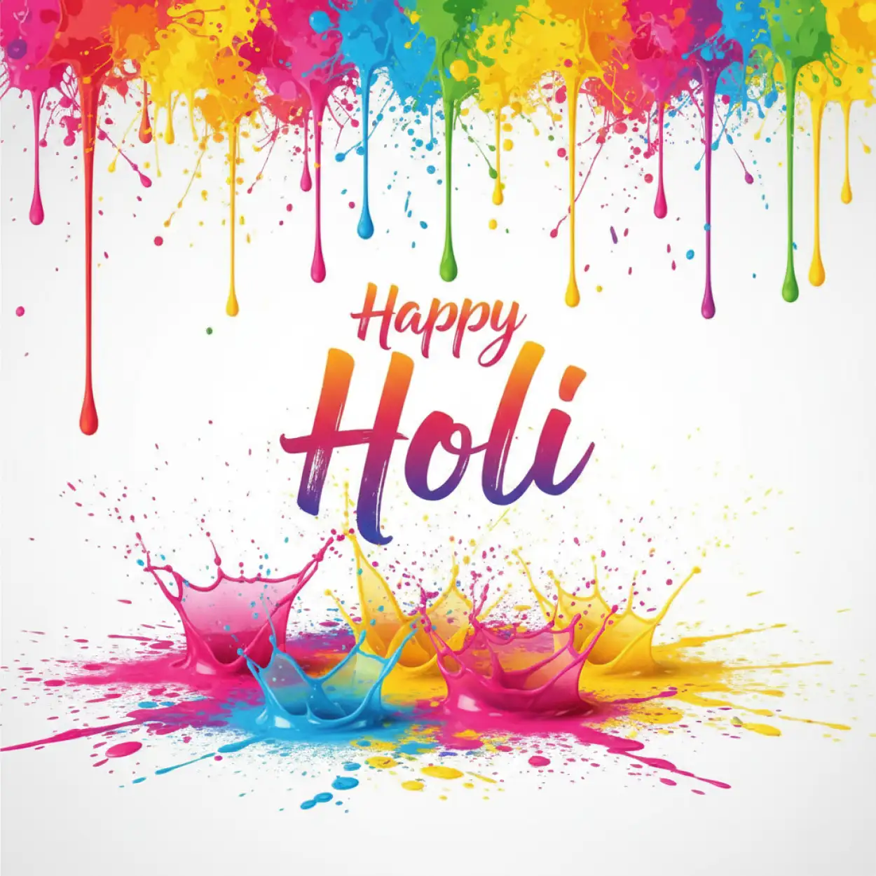 Free Download Happy Holi Greeting Card Creative Vector Art 2 - High Quality Happy Holi Greeting Card Design 2026 Image
