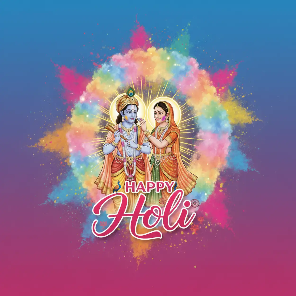 happy holi greeting card festival card png