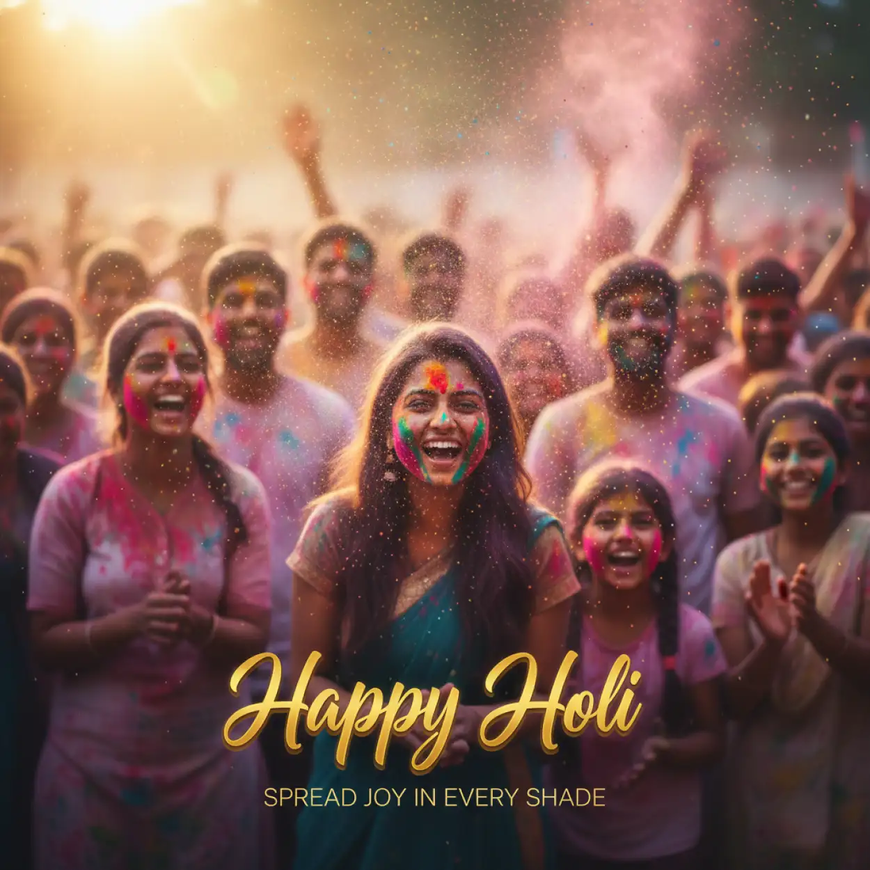Free Download Happy Holi Greeting Card Premium Stock Image 2 - High Quality Happy Holi Greeting Card Design 2026 Image