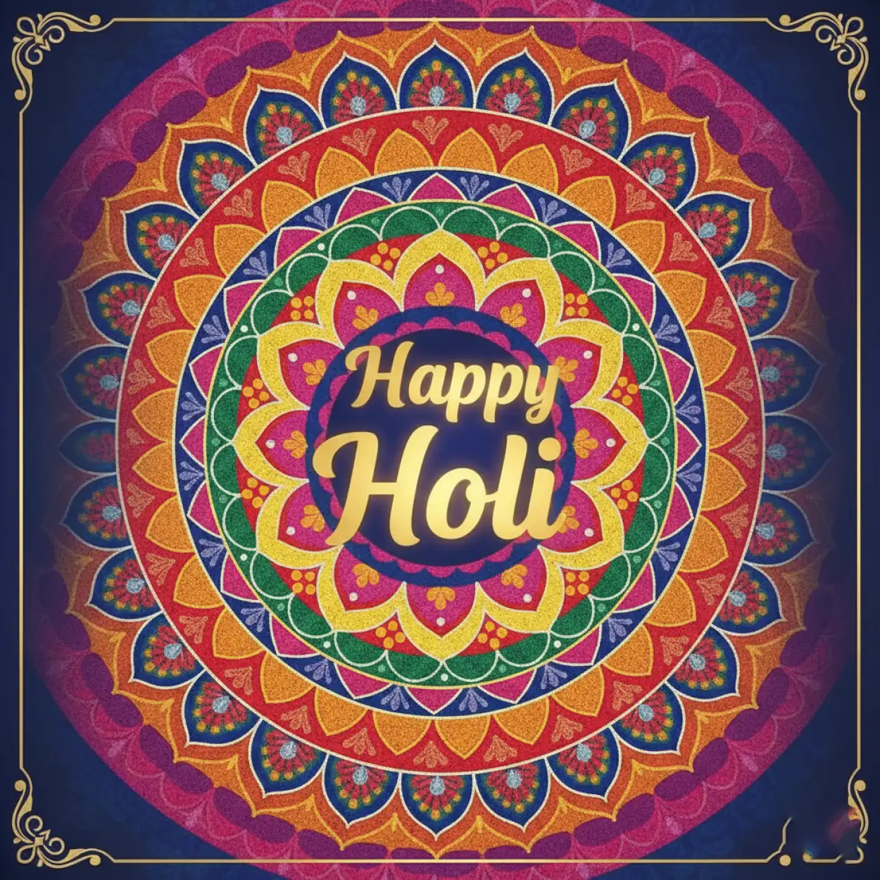Free Download Happy Holi Greeting Card Square Instagram Post 2 - High Quality Happy Holi Greeting Card Design 2026 Image