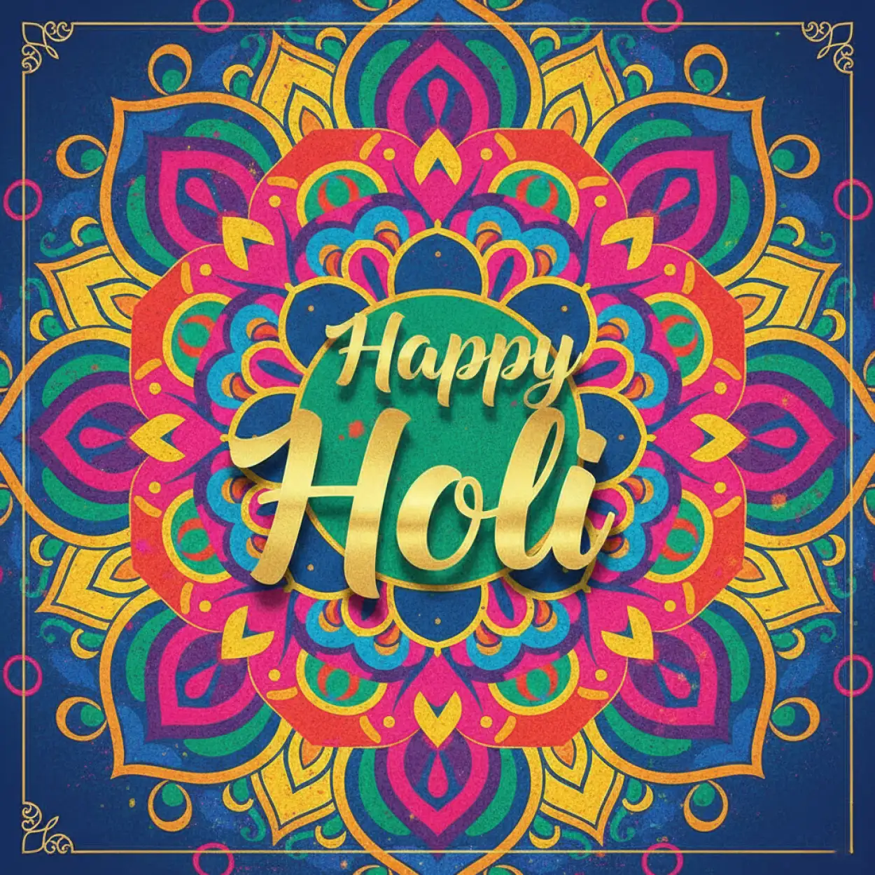 happy holi greeting card vibrant indian colors