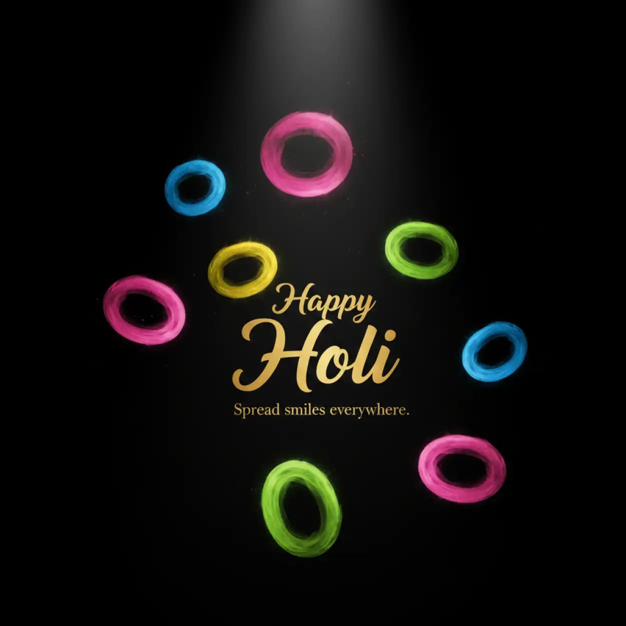 happy holi greeting card with company logo