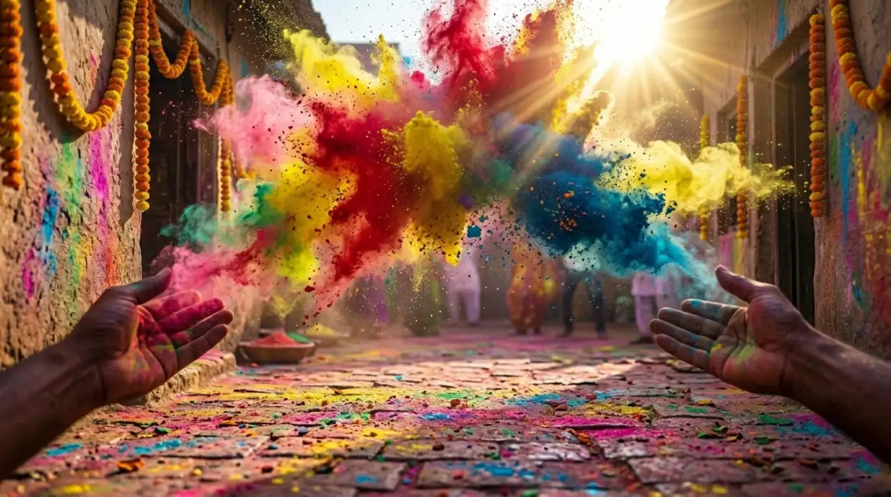 happy holi poster background 2026