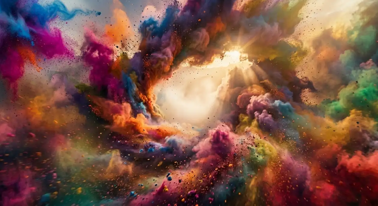 happy holi poster background with text space