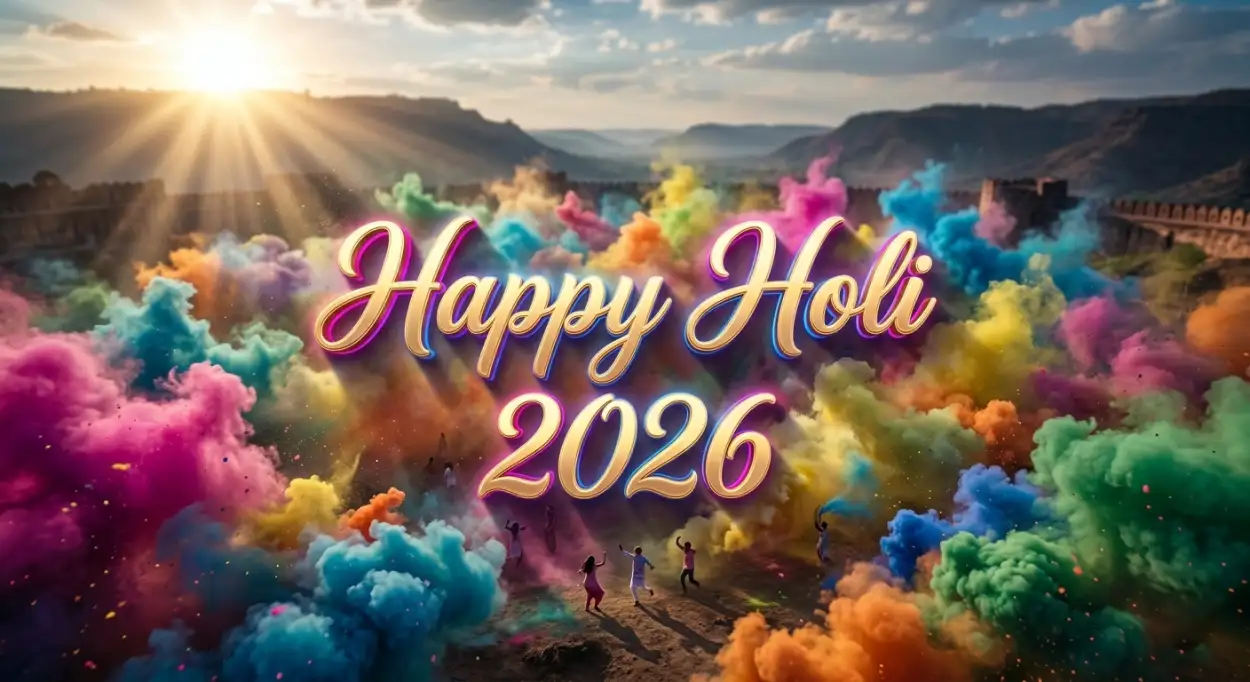 Free Download Happy Holi Wishes 2026 Colorful Festival Greeting Ideas - High Quality Happy Holi Wishes 2026 Image