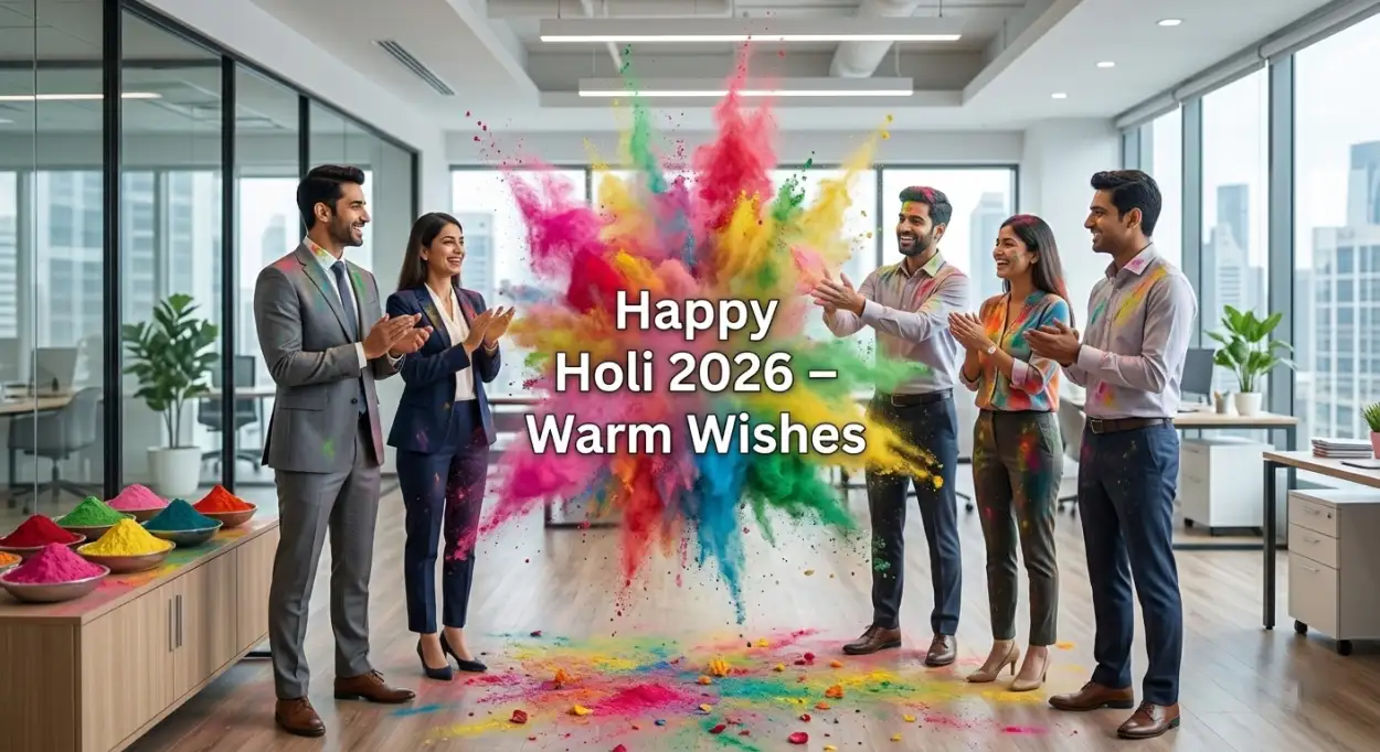 happy holi wishes 2026 corporate greeting