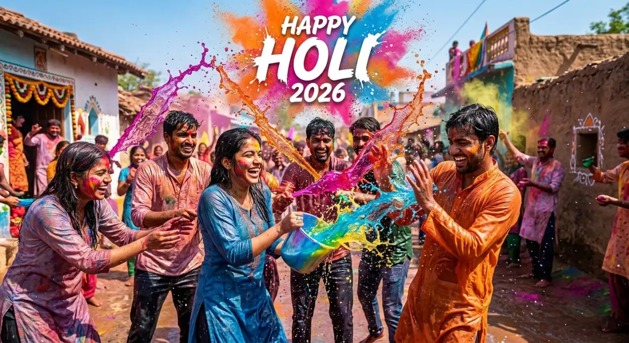 happy holi wishes 2026 gulal splash image