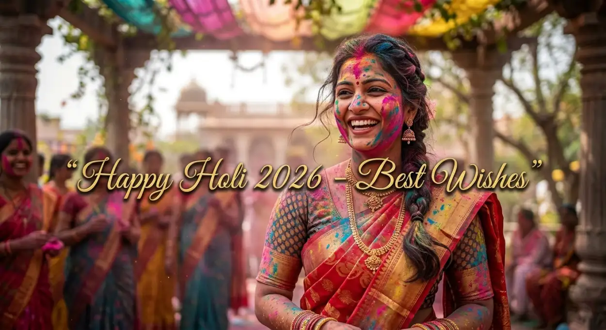 happy holi wishes 2026 photo editing template