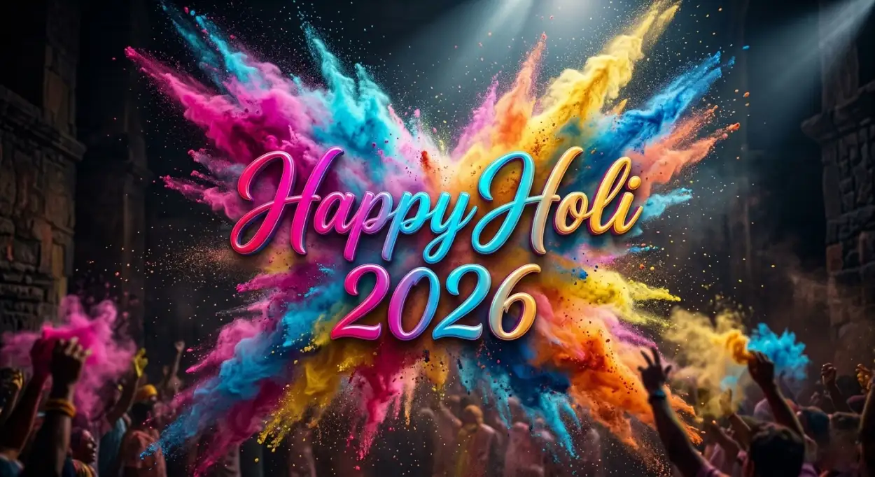 Free Download Happy Holi Wishes 2026 With Colorful Background Images - High Quality Happy Holi Wishes 2026 Background Image