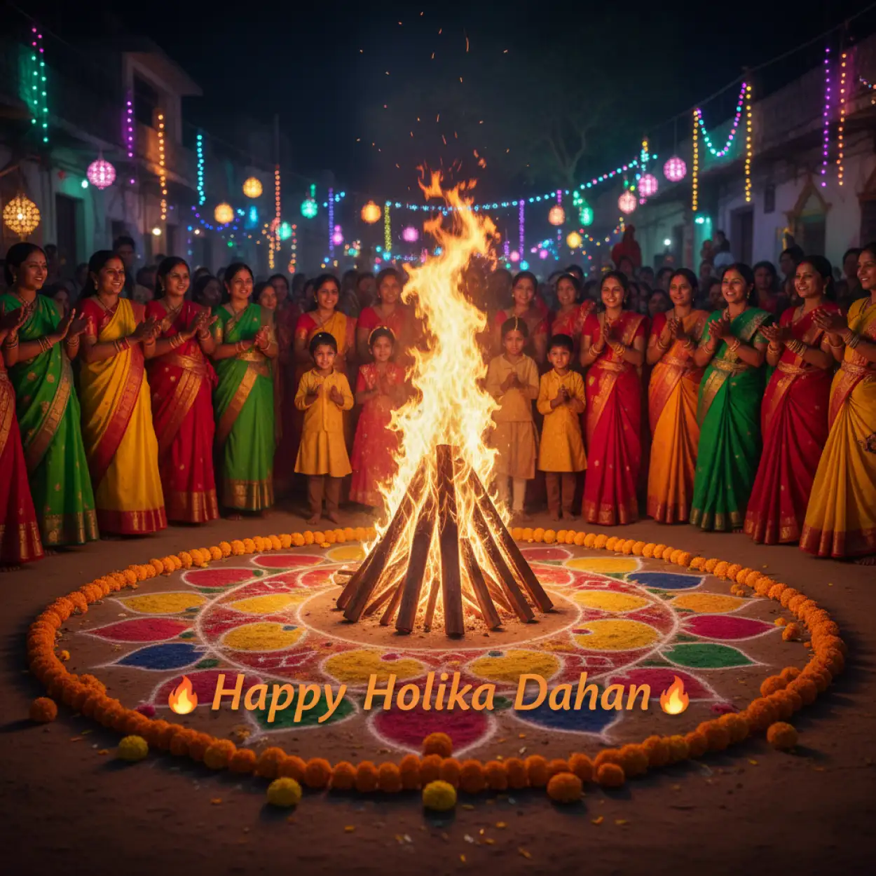Free Download Happy Holika Dahan 2026 Greeting Images - High Quality Happy Holika Dahan Image