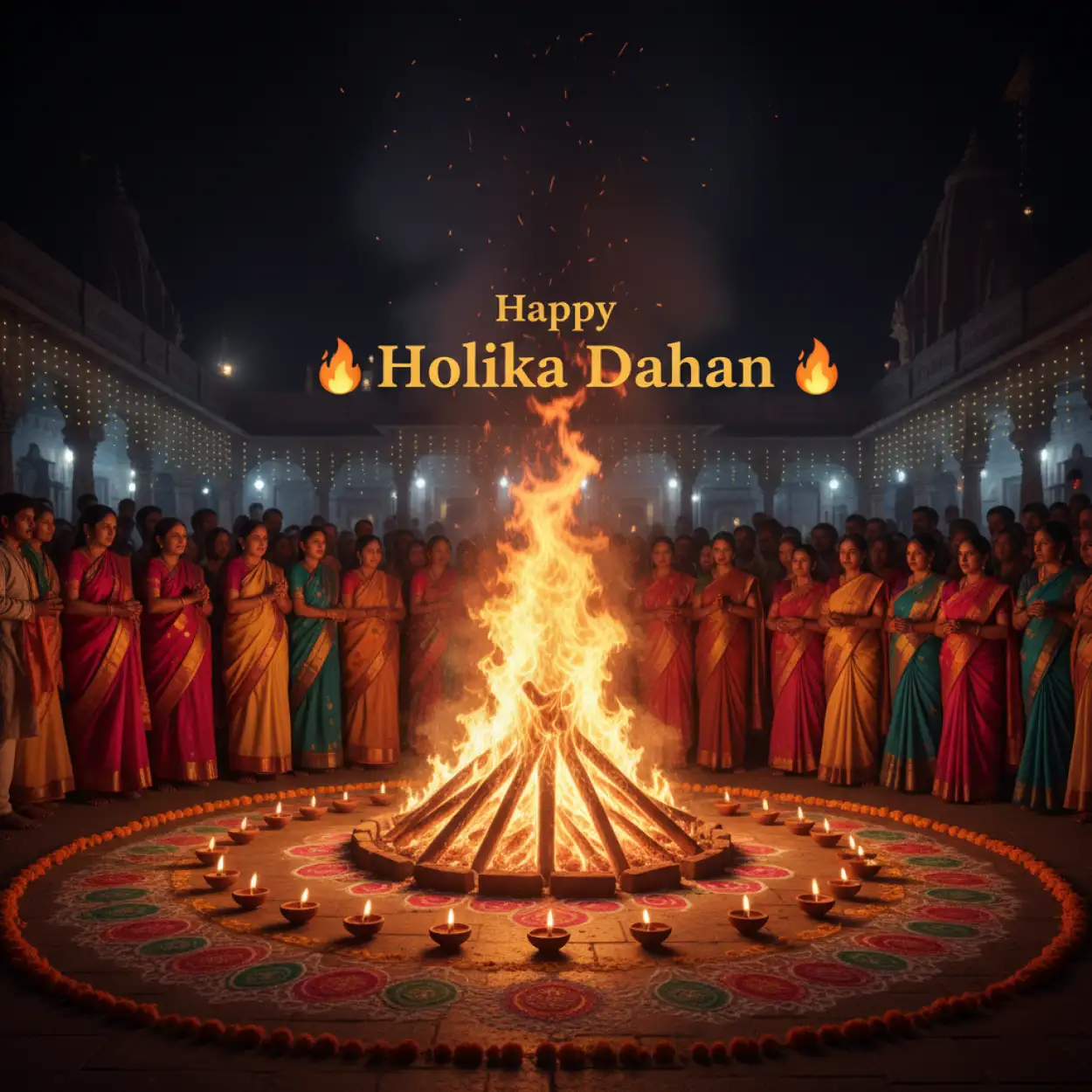 Free Download Happy Holika Dahan Fire Ritual Images - High Quality Happy Holika Dahan Image