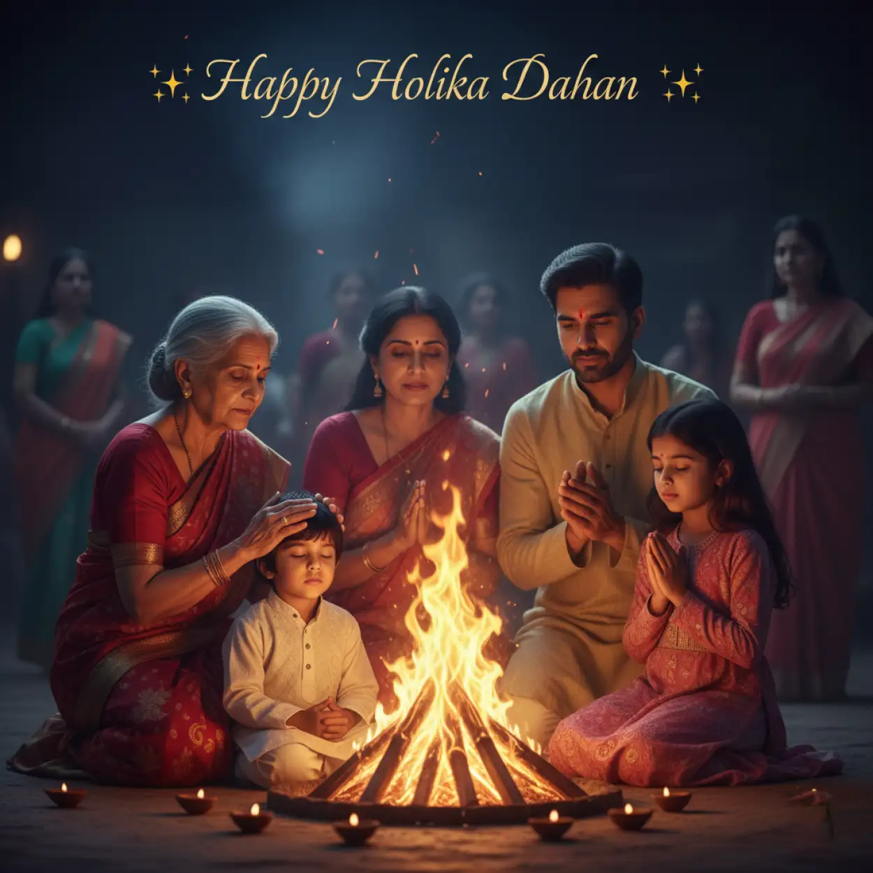 Free Download Happy Holika Dahan Wishes For Family - High Quality Happy Holika Dahan Image