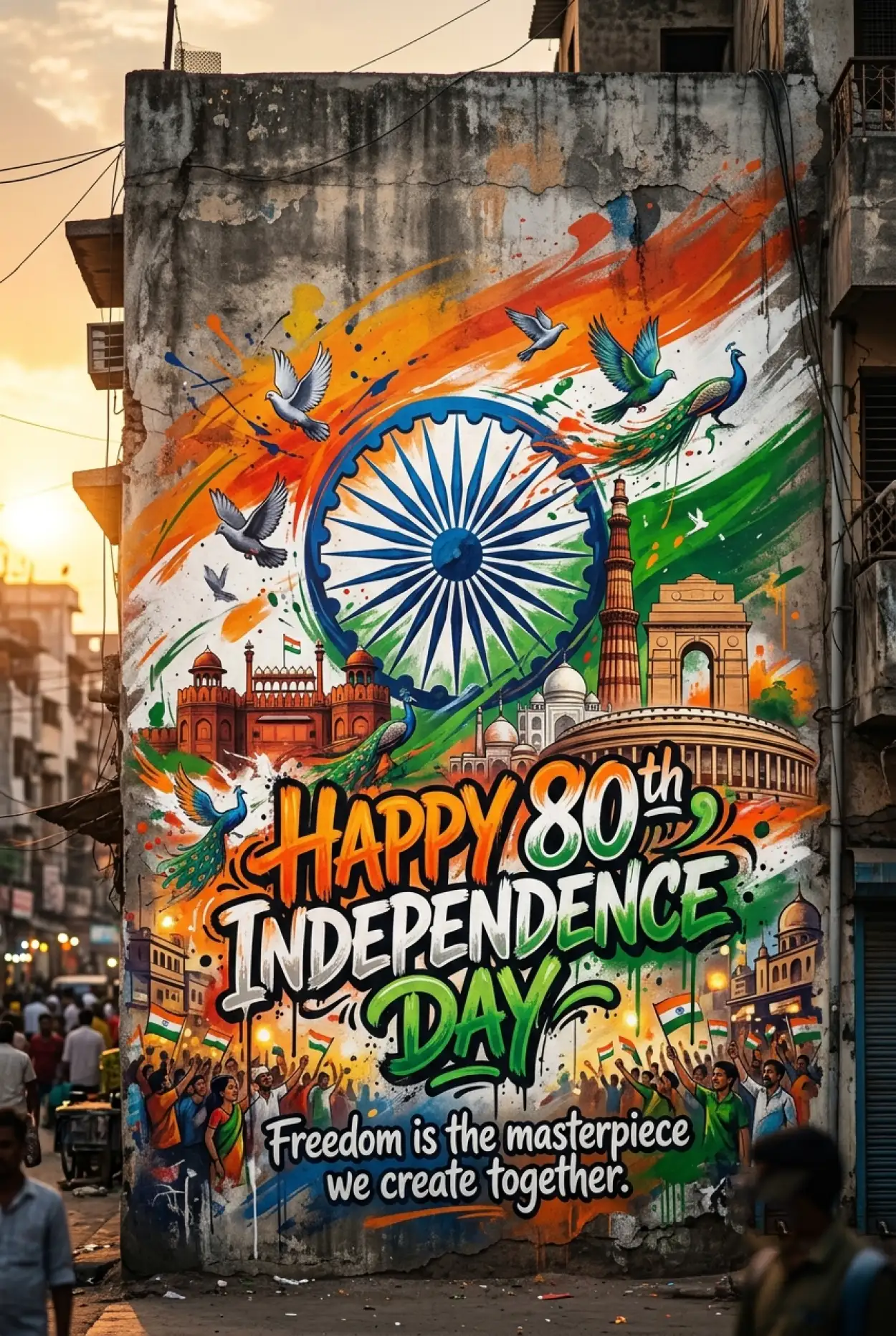 Free Download Happy Independence Day 2026 Patriotic Poster Design - High Quality Happy Independence Day 2026 Image