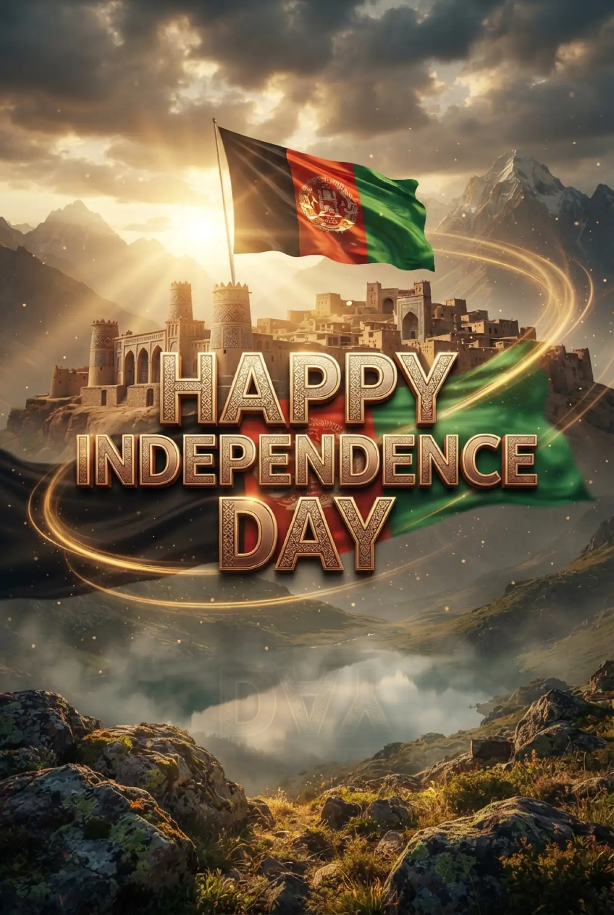 Free Download Happy Independence Day Afghanistan Creative Social Media Design - High Quality Afghan Independence Day 2026 Image