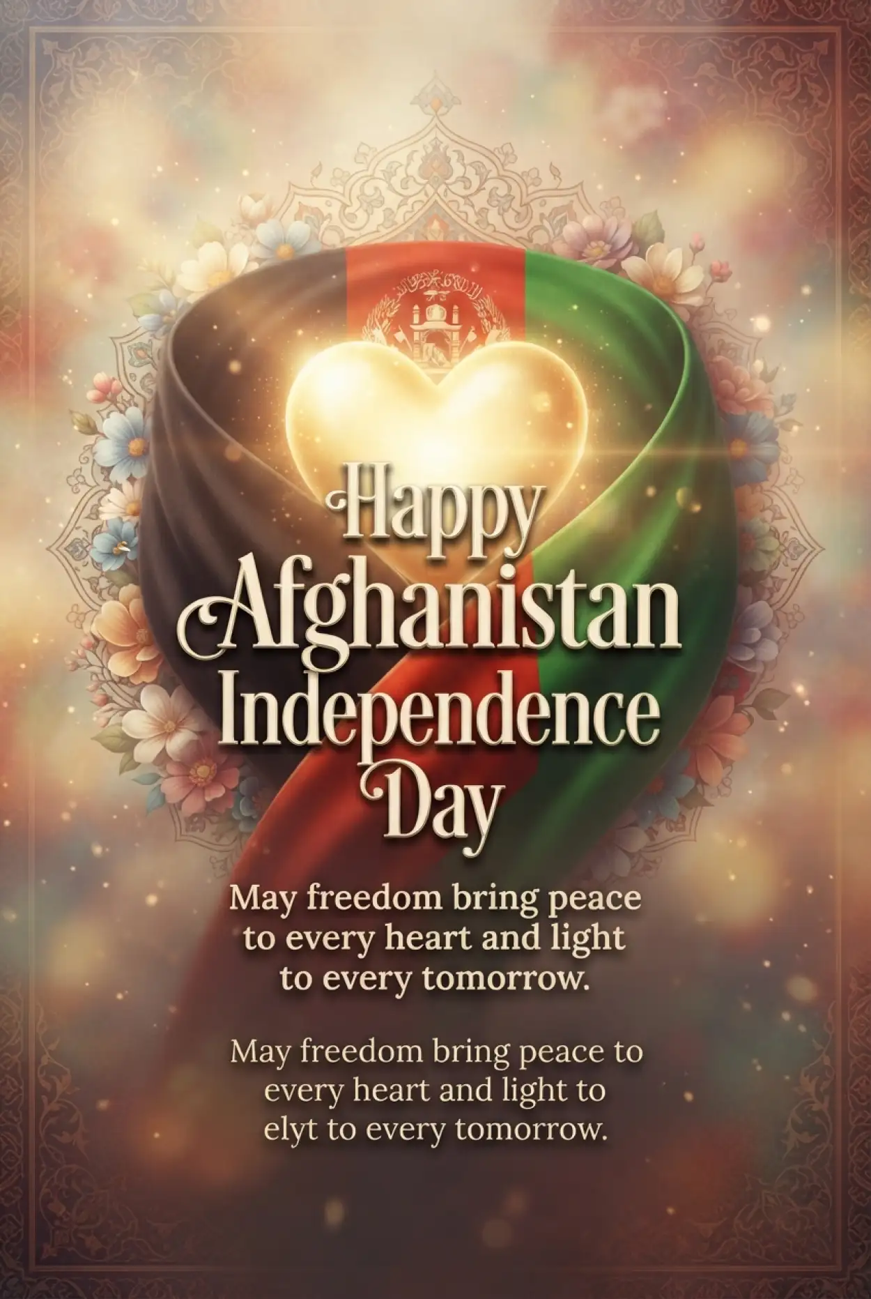 Free Download Happy Independence Day Afghanistan Facebook Portrait Poster - High Quality Afghan Independence Day 2026 Image