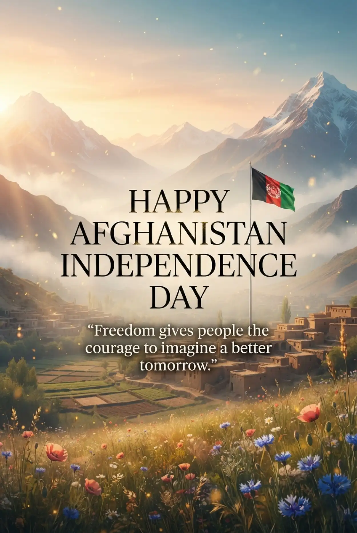 Free Download Happy Independence Day Afghanistan Facebook Wishes - High Quality Afghan Independence Day 2026 Image