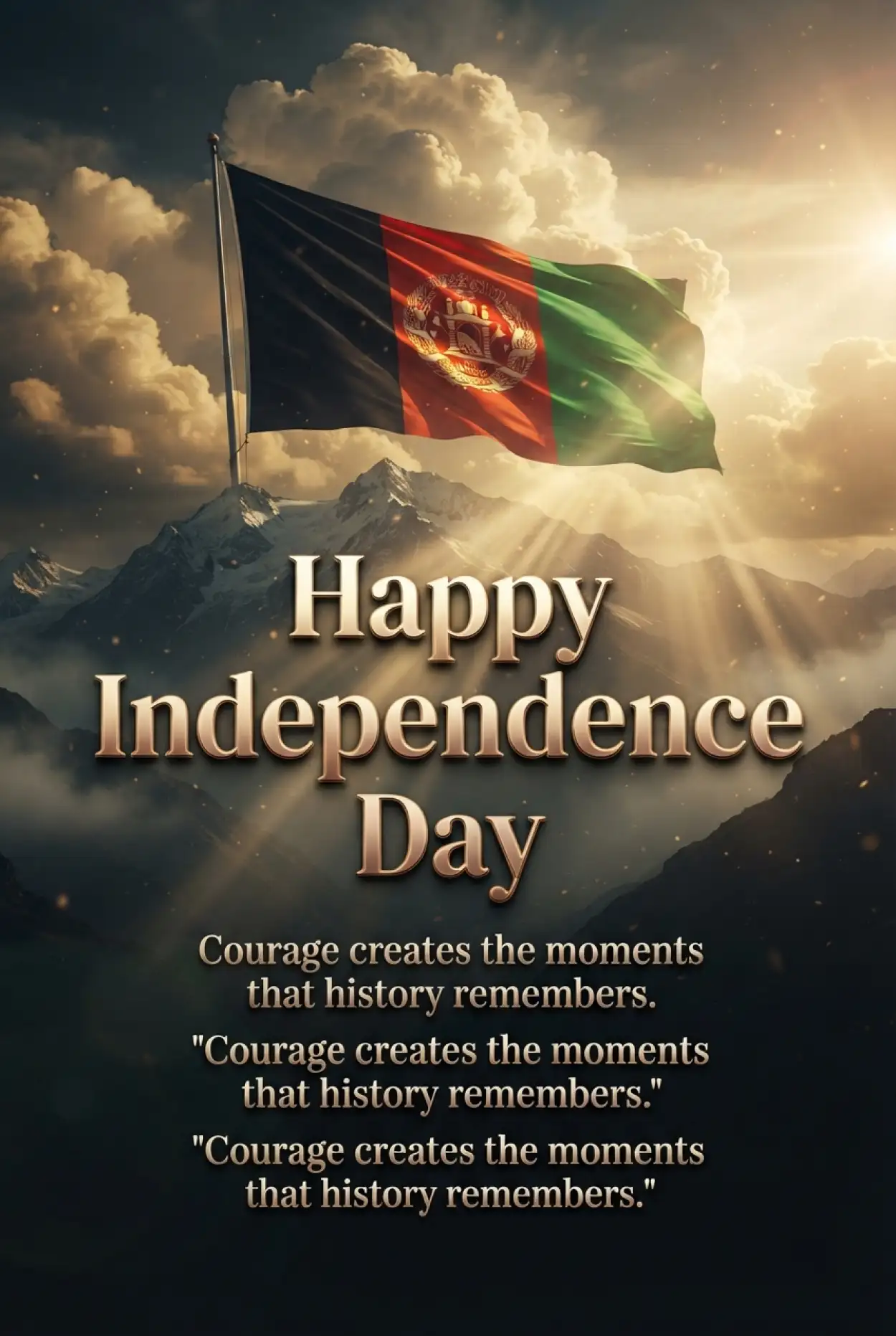 Free Download Happy Independence Day Afghanistan Patriotic Social Media Post - High Quality Afghan Independence Day 2026 Image