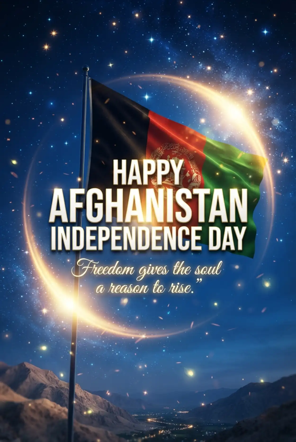 Free Download Happy Independence Day Afghanistan Social Media Images - High Quality Afghan Independence Day 2026 Image