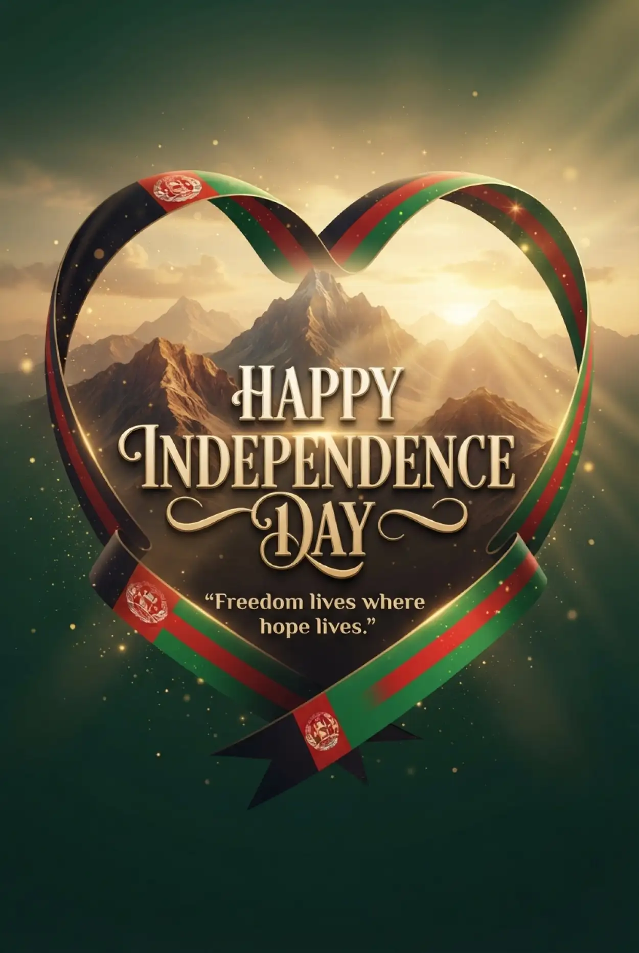Free Download Happy Independence Day Afghanistan Whatsapp Greeting Image - High Quality Afghan Independence Day 2026 Image
