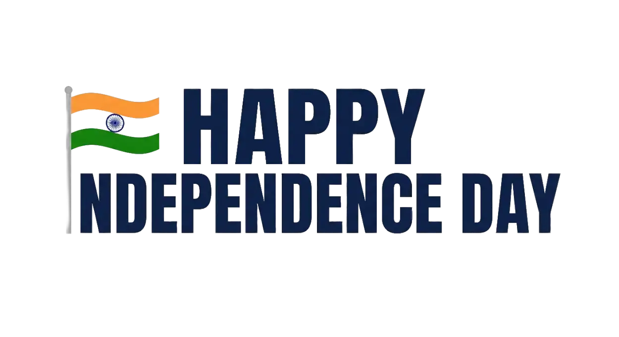 Free Download Happy Independence Day Creative Text Png - High Quality Happy Independence Day Png 2026 Transparent PNG