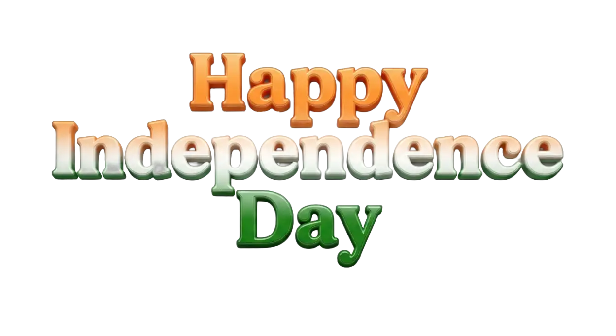 Free Download Happy Independence Day Golden Text Png - High Quality Happy Independence Day Png 2026 Transparent PNG