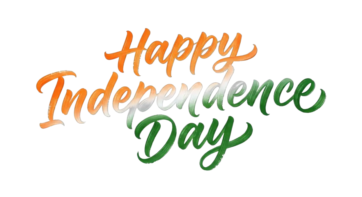 Free Download Happy Independence Day Stylish Png - High Quality Happy Independence Day Png 2026 Transparent PNG