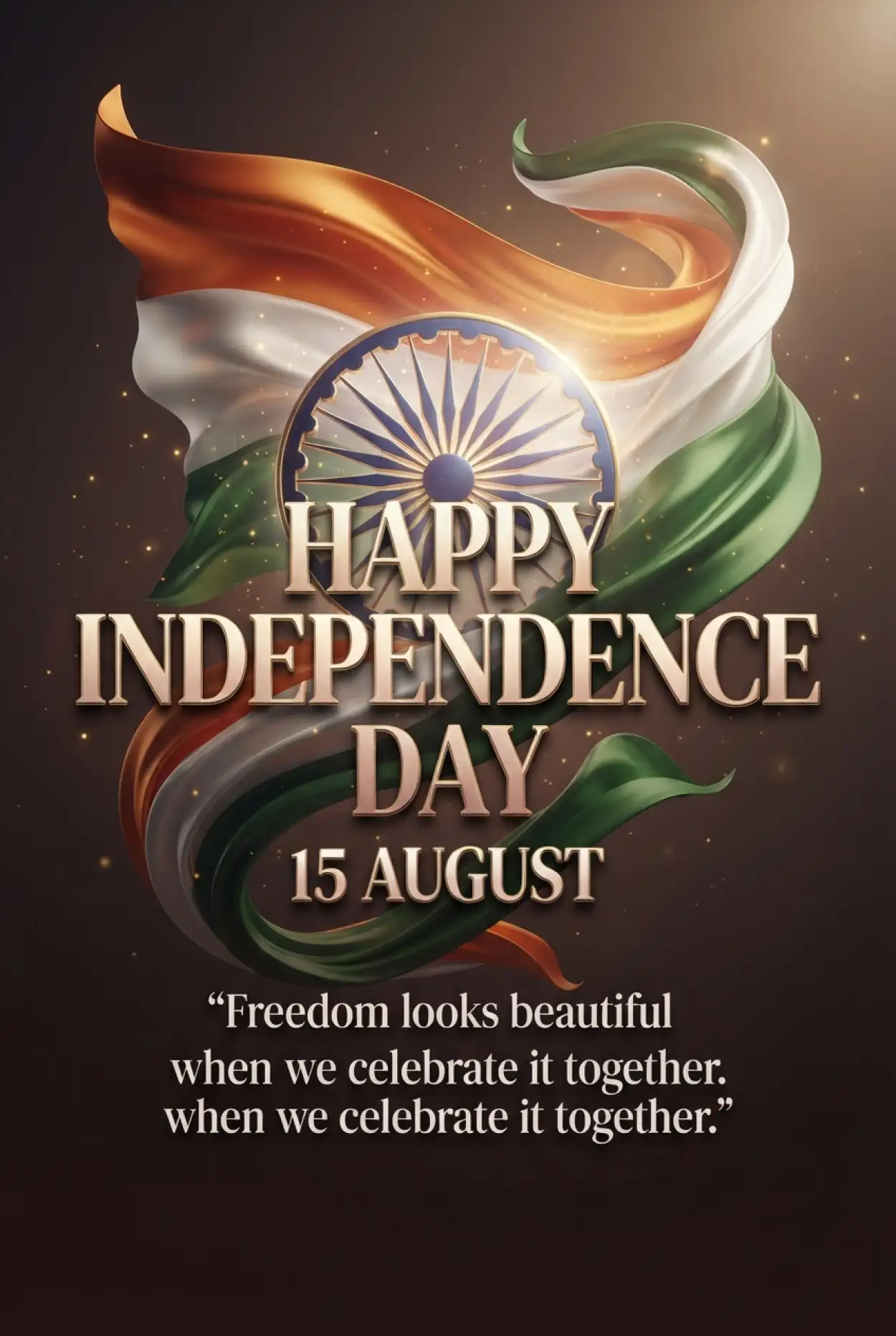 Free Download Happy Independence Day Wishes 2026 For Facebook Post - High Quality Indian Independence Day Wishes 2026 Image