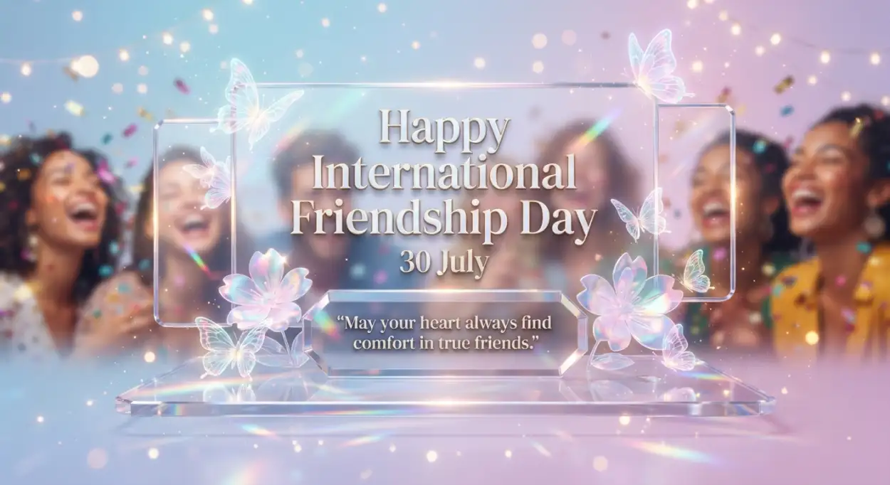 Free Download Happy International Friendship Day Wishes Template - High Quality International Friendship Day Image