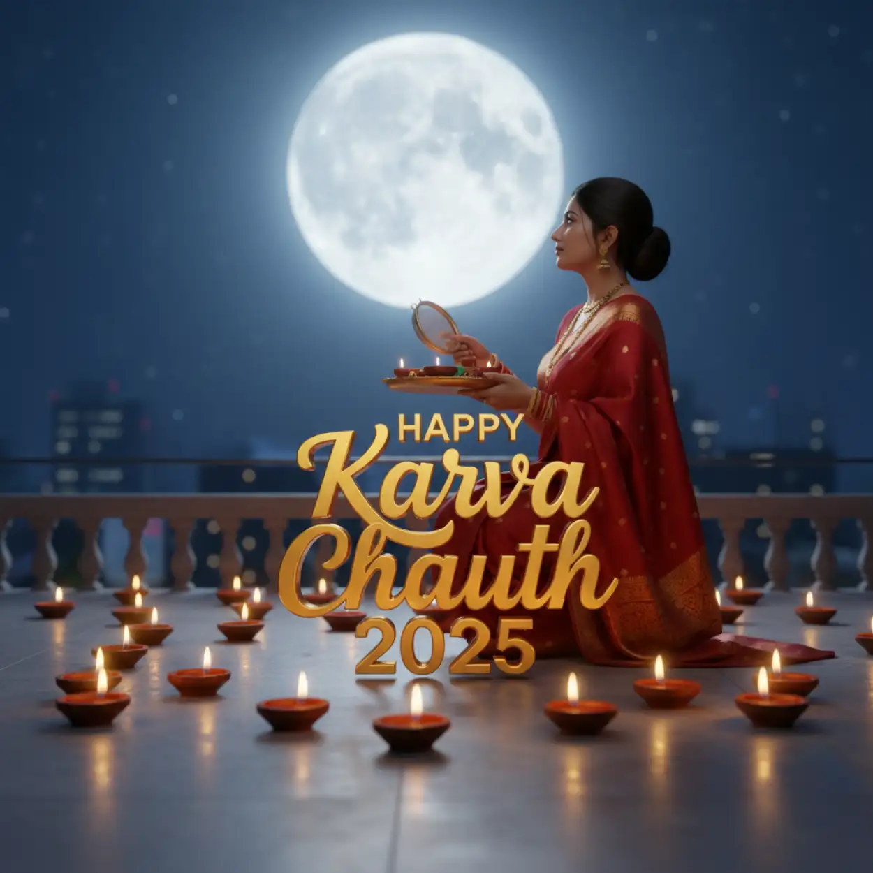 happy karva chauth 2025 instagram caption