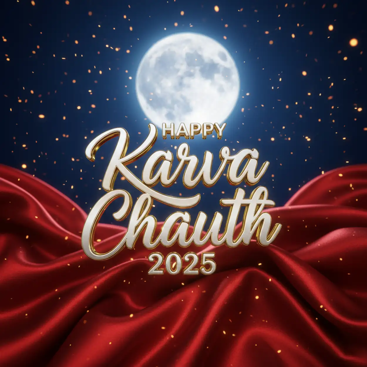 happy karva chauth 2025 wallpaper for mobile