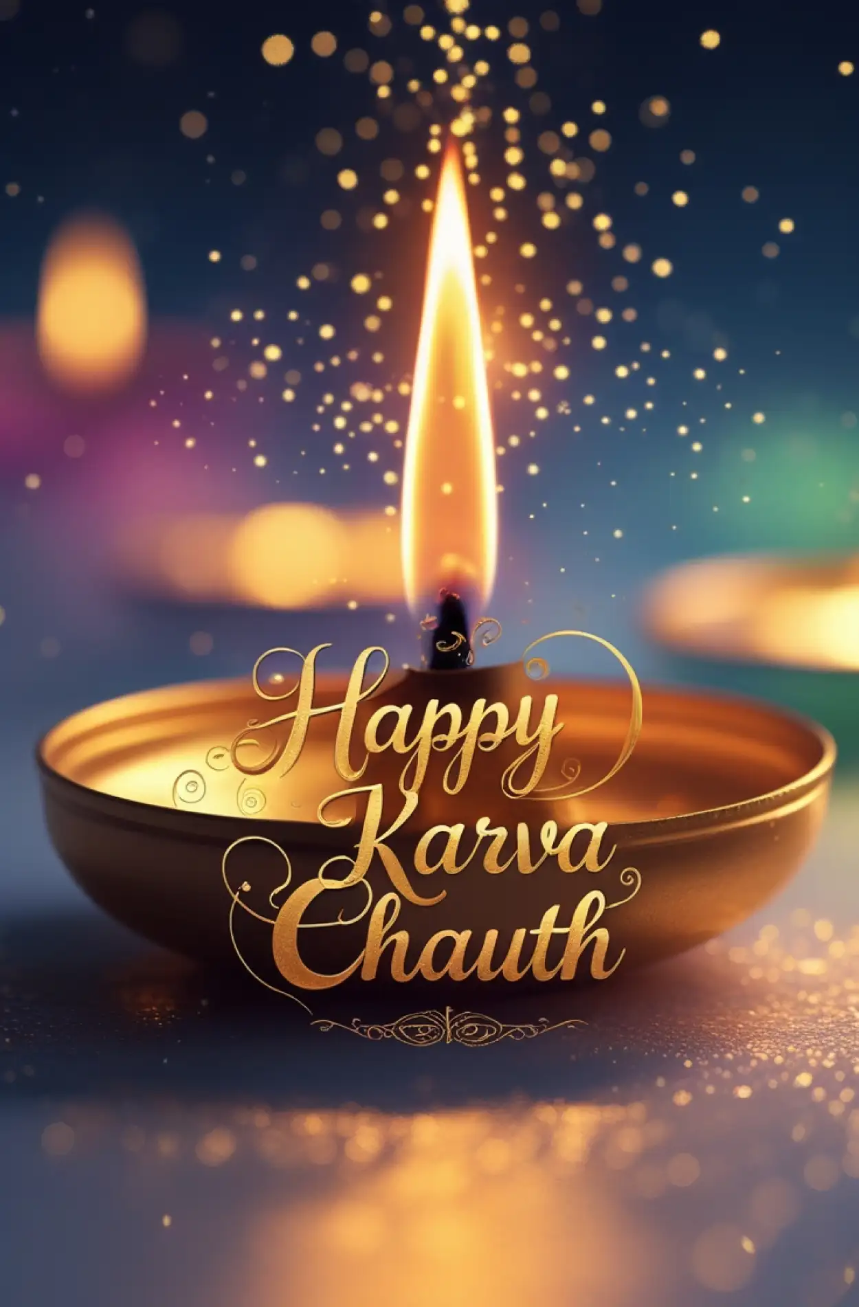 Happy Karva Chauth Digital Poster With Gold Theme - Royalty Free Happy Karva Chauth Image | Pngmagic Free Download Happy Karva Chauth Digital Poster With Gold Theme - High Quality Happy Karva Chauth Background