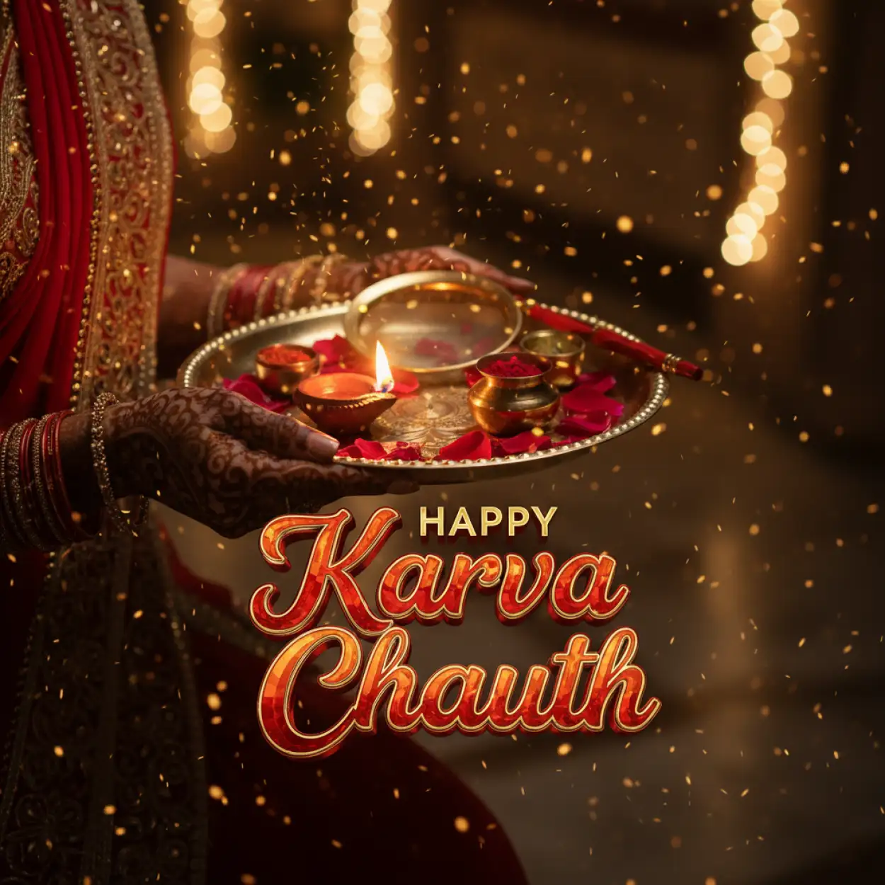 Free Download Happy Karva Chauth Mehndi Design Image Hd - High Quality Happy Karva Chauth Background