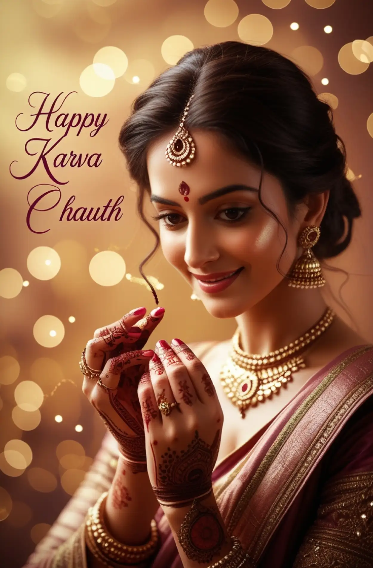 Free Download Happy Karva Chauth Vector Design For Poster Making - High Quality Happy Karva Chauth Background