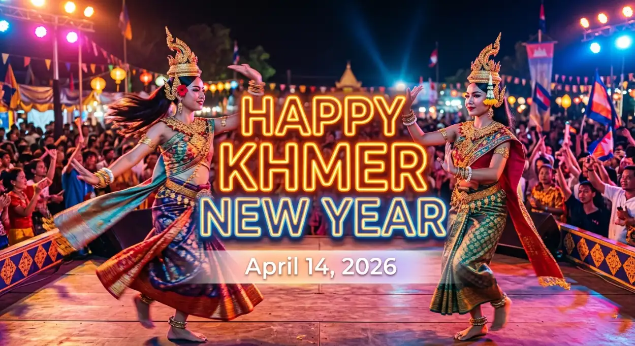 Free Download Happy Khmer New Year 2026 Poster Download - High Quality Khmer New Year Wishes Poster 2026 Image