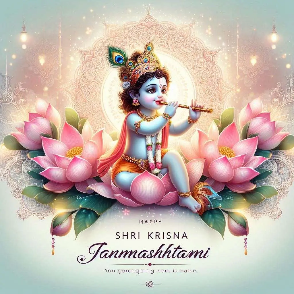 happy krishna janmashtami 2024 greeting images for facebook