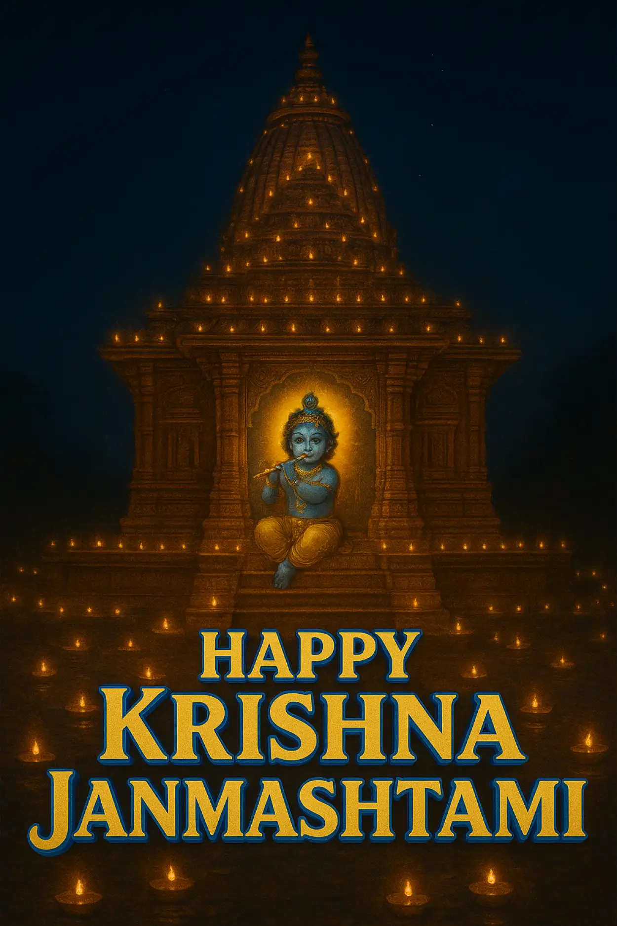 happy krishna janmashtami 2025 facebook post design
