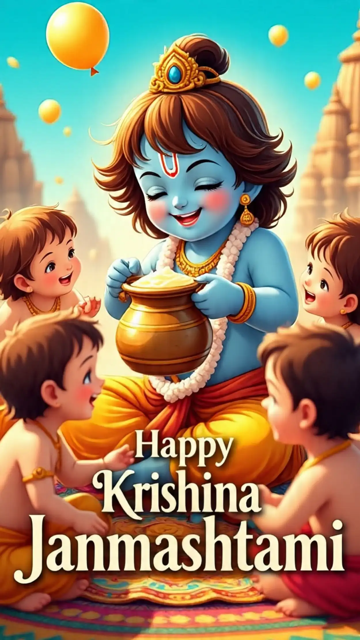 happy krishna janmashtami 2025 images with quotes