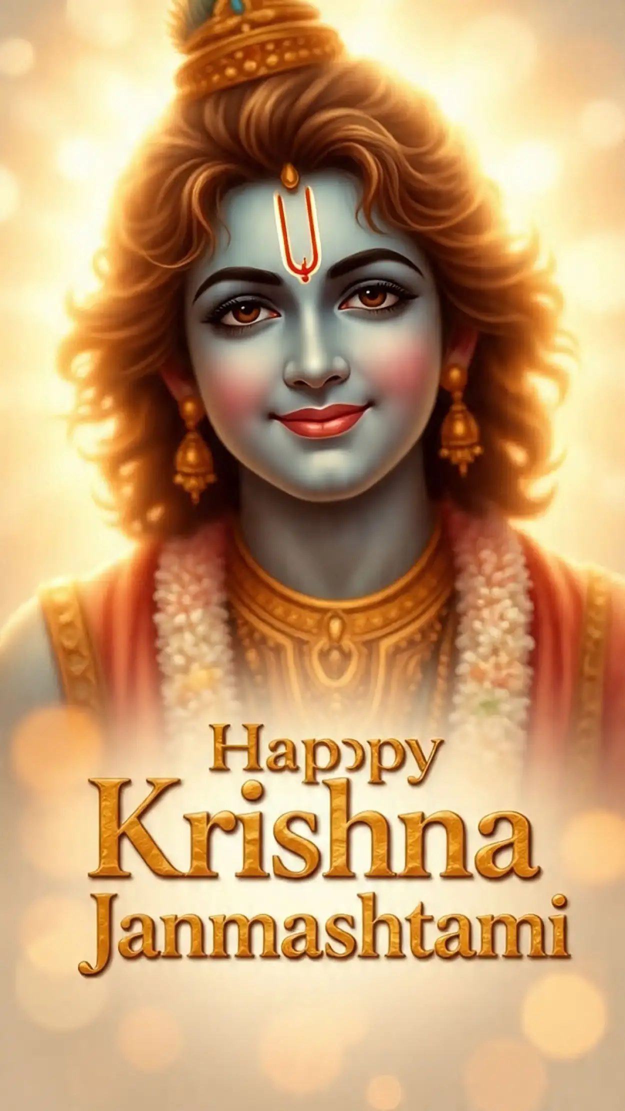 happy krishna janmashtami 2025 lord krishna wallpaper hd