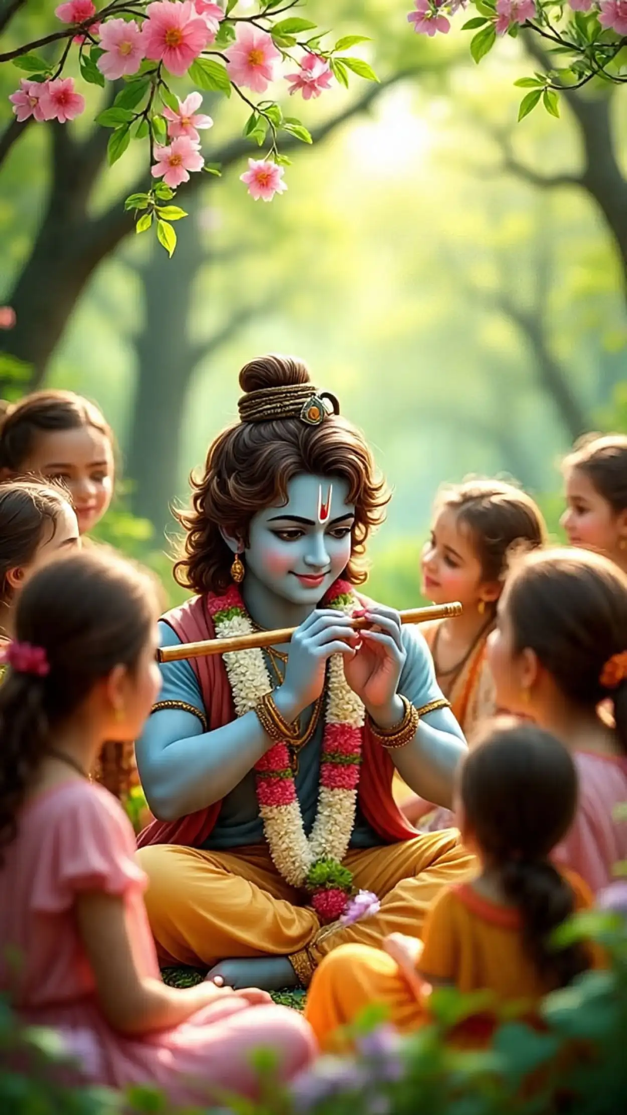 happy krishna janmashtami 2025 poster in hindi