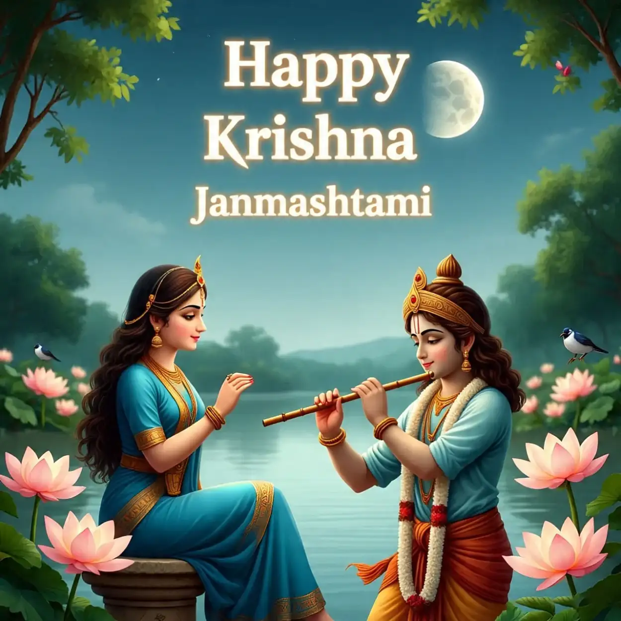 happy krishna janmashtami 2025 radha krishna photo hd