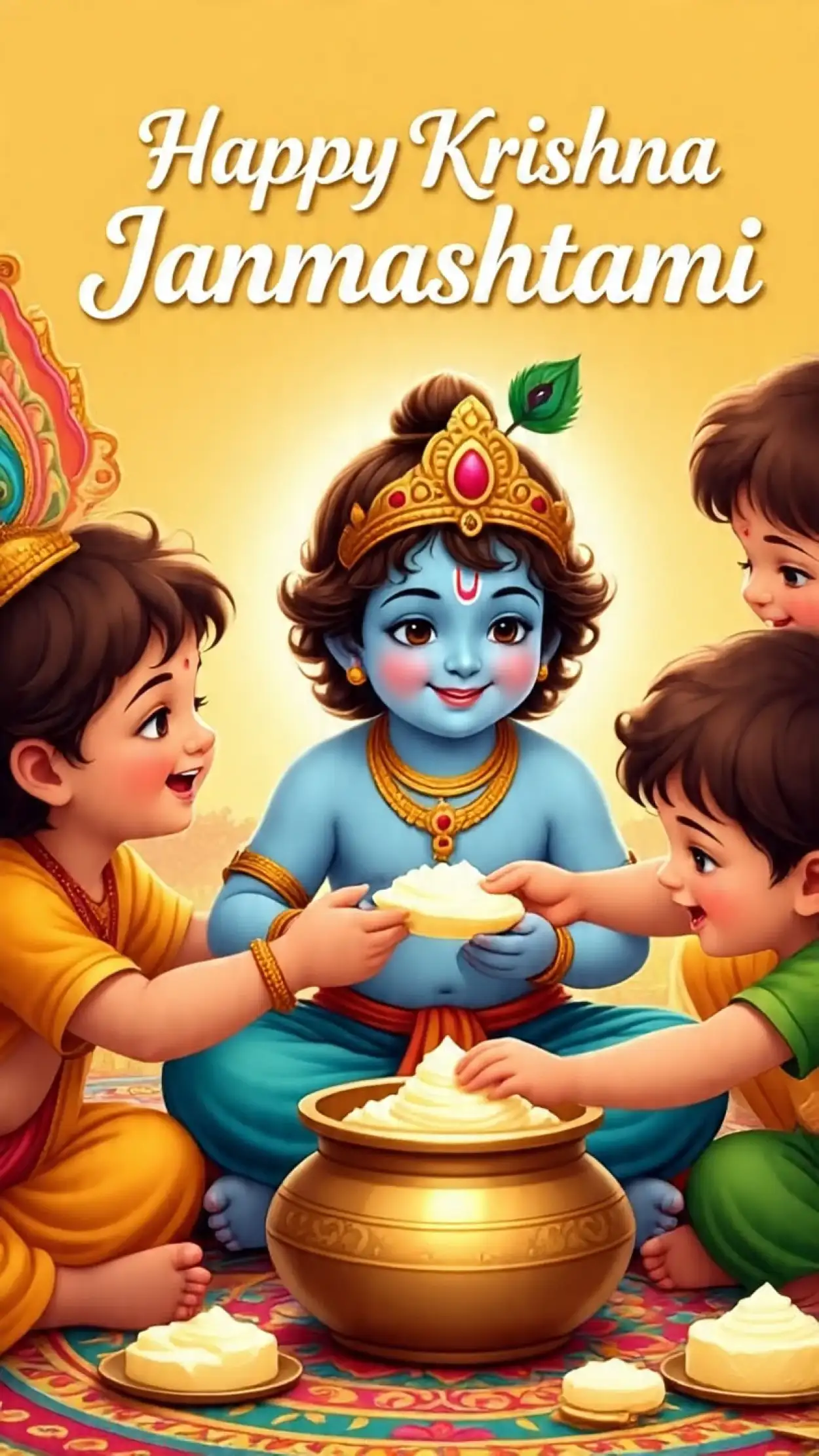 happy krishna janmashtami 2025 wishes in marathi