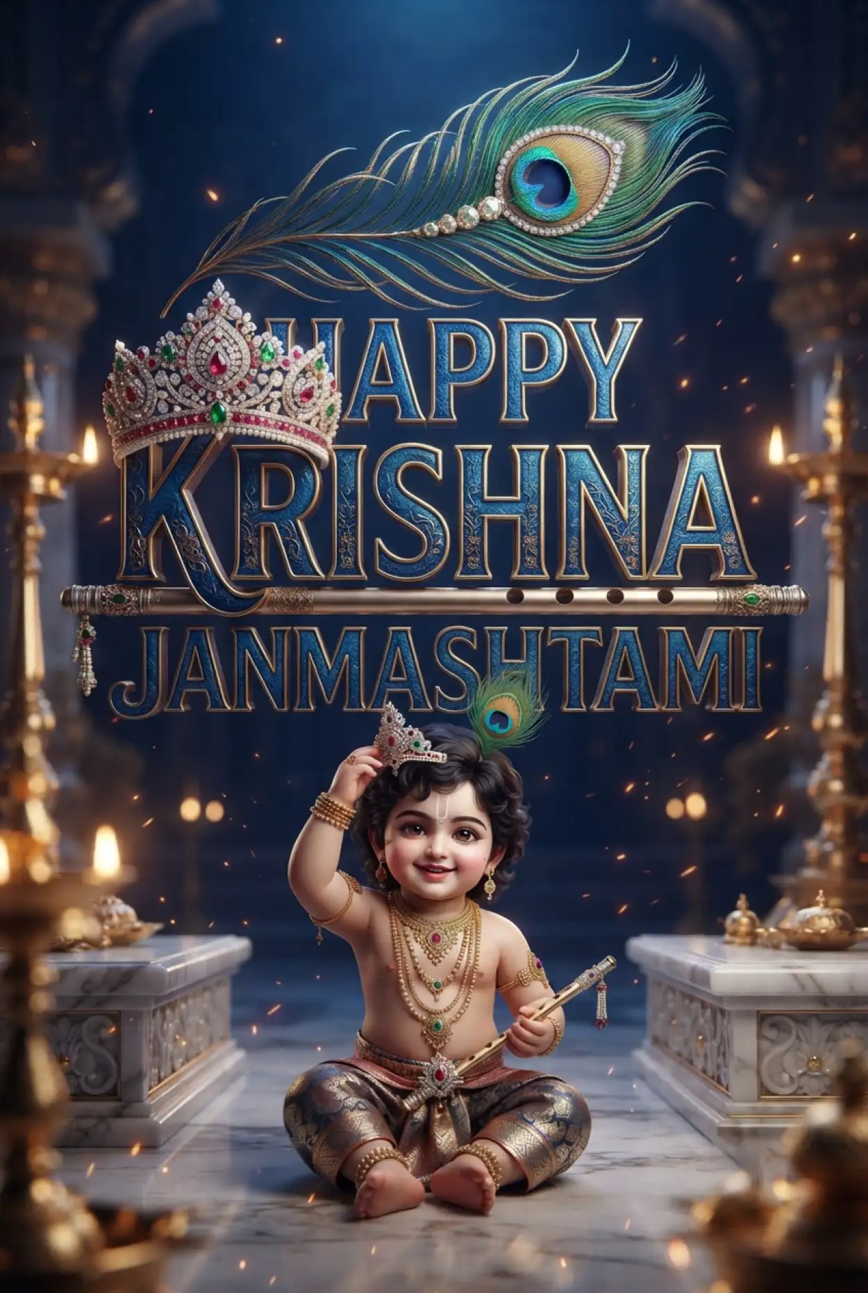 Free Download Happy Krishna Janmashtami 2026 Baby Krishna Instagram Images - High Quality Happy Krishna Janmashtami 2026 Image