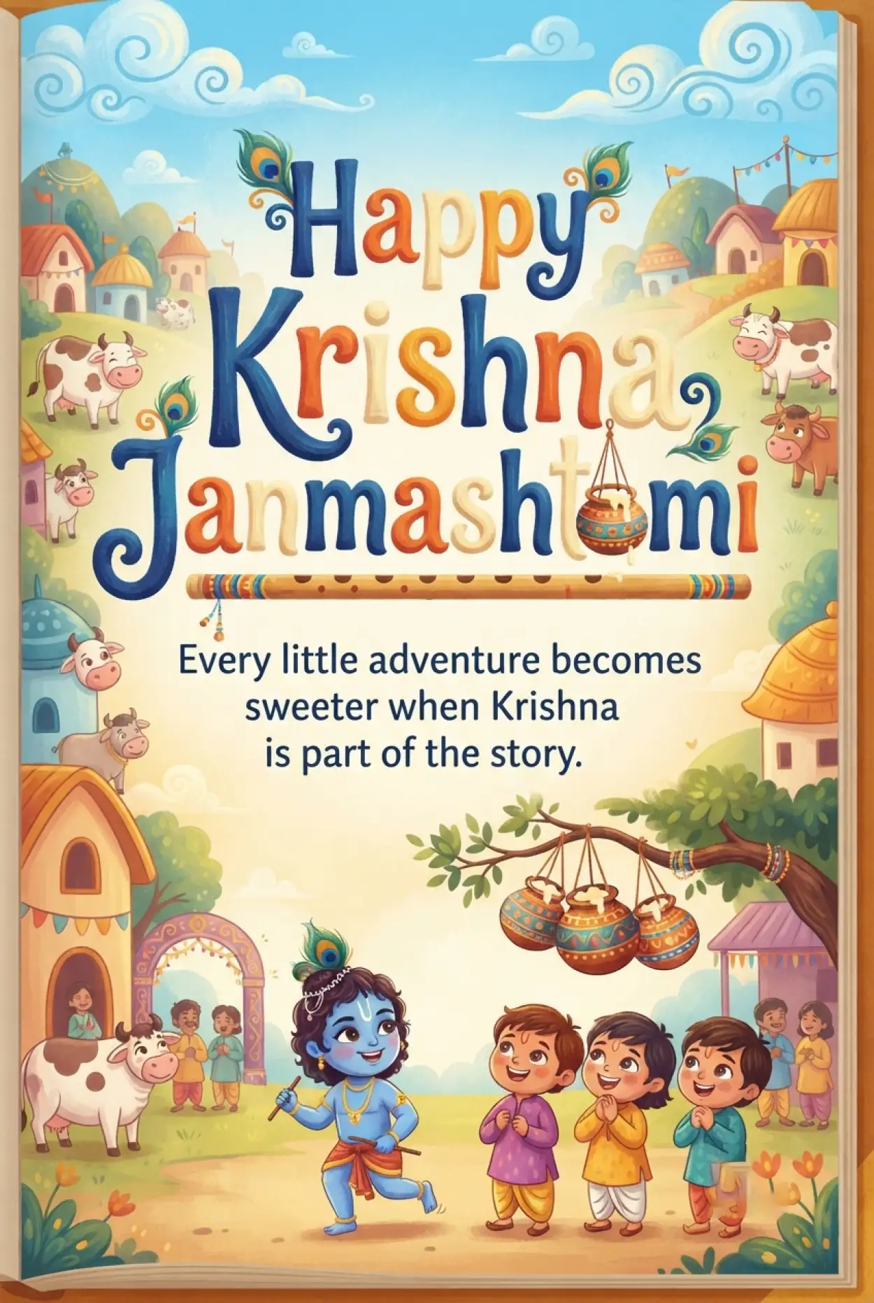 Free Download Happy Krishna Janmashtami 2026 Facebook Story - High Quality Happy Krishna Janmashtami 2026 Image