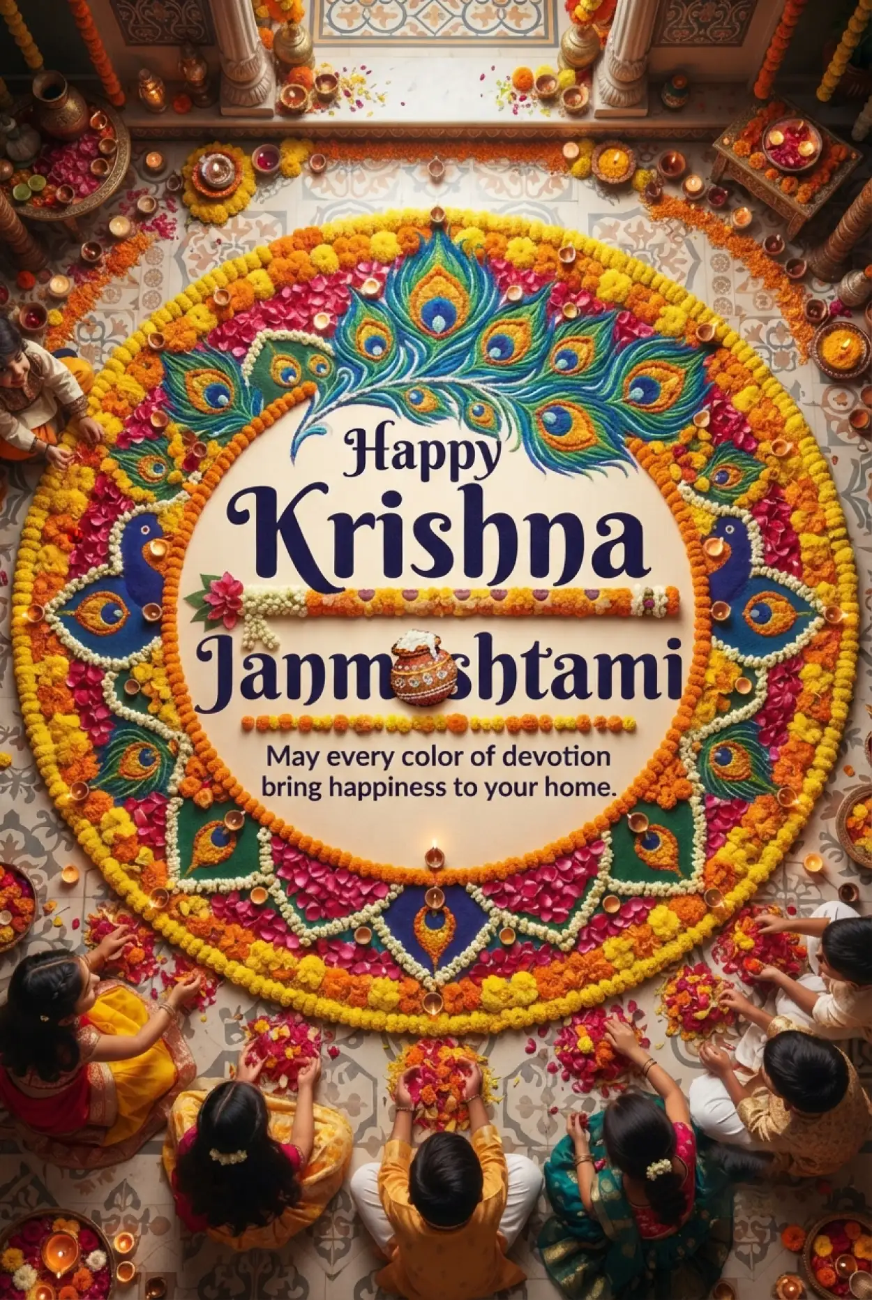 Free Download Happy Krishna Janmashtami 2026 Greetings - High Quality Happy Krishna Janmashtami 2026 Image