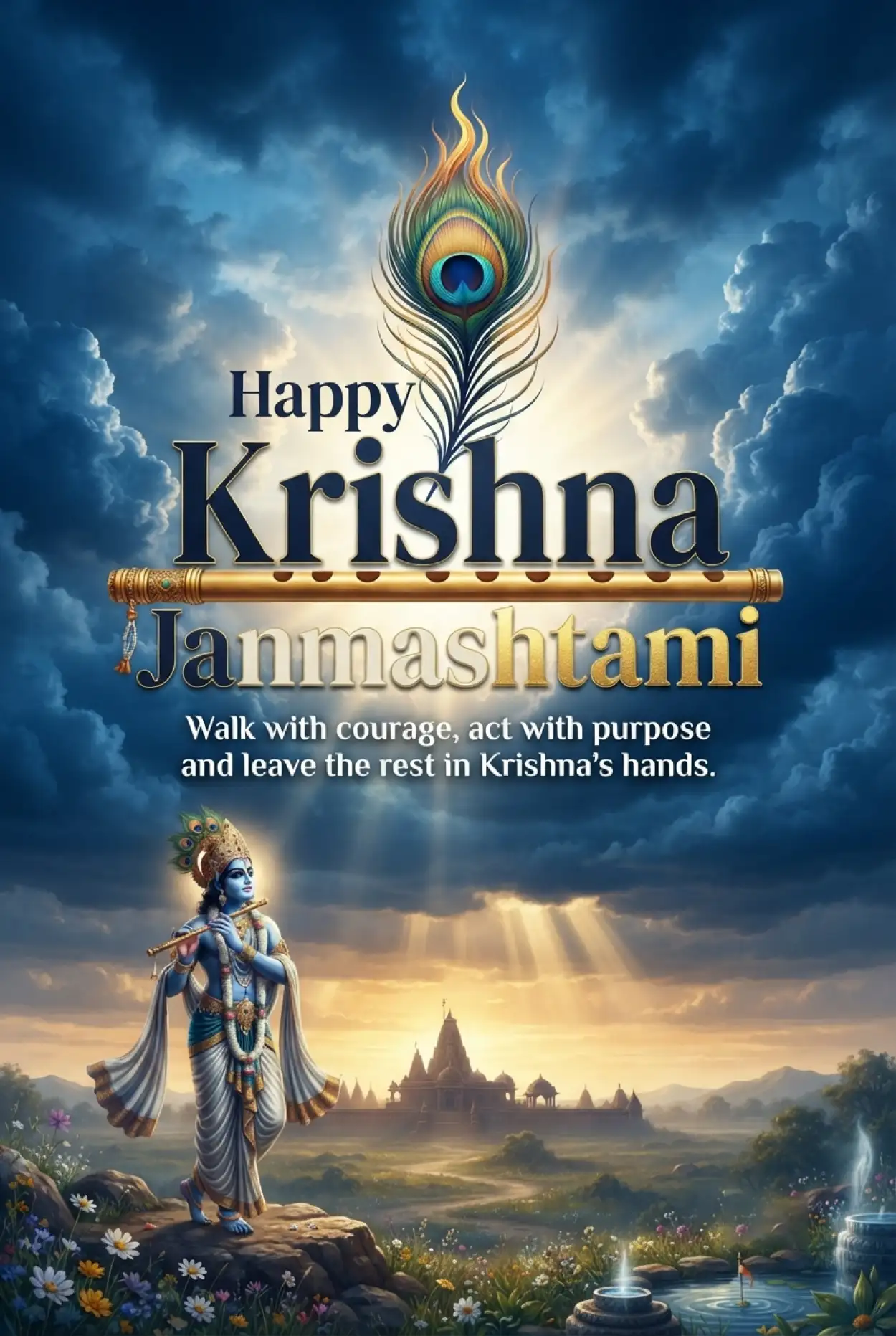 Free Download Happy Krishna Janmashtami 2026 Krishna Blessings Images - High Quality Happy Krishna Janmashtami 2026 Image