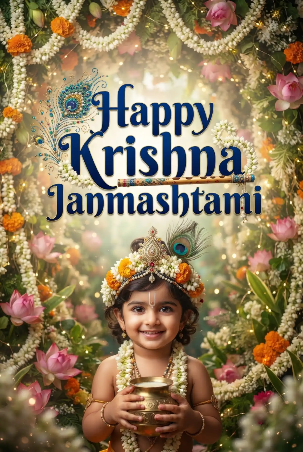 Free Download Happy Krishna Janmashtami 2026 Wishes For Sister - High Quality Happy Krishna Janmashtami 2026 Image