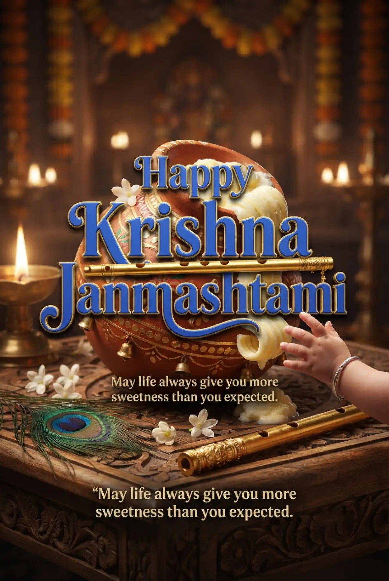 Free Download Happy Krishna Janmashtami 2026 Wishes With Images - High Quality Happy Krishna Janmashtami 2026 Image