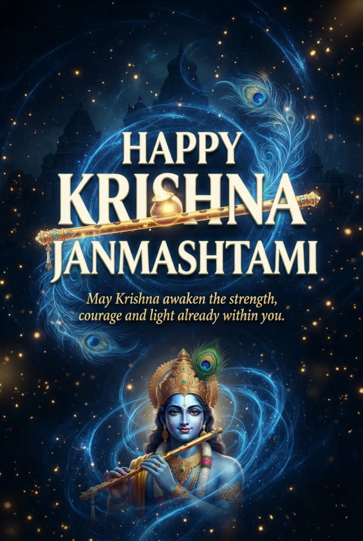 Free Download Happy Krishna Janmashtami 2026 Wishes - High Quality Happy Krishna Janmashtami 2026 Image