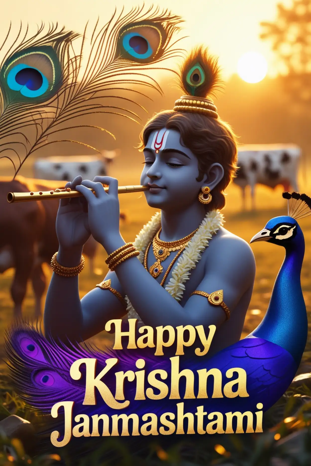 Free Download Happy Krishna Janmashtami Card Online Free - High Quality Happy Krishna Janmashtami Background