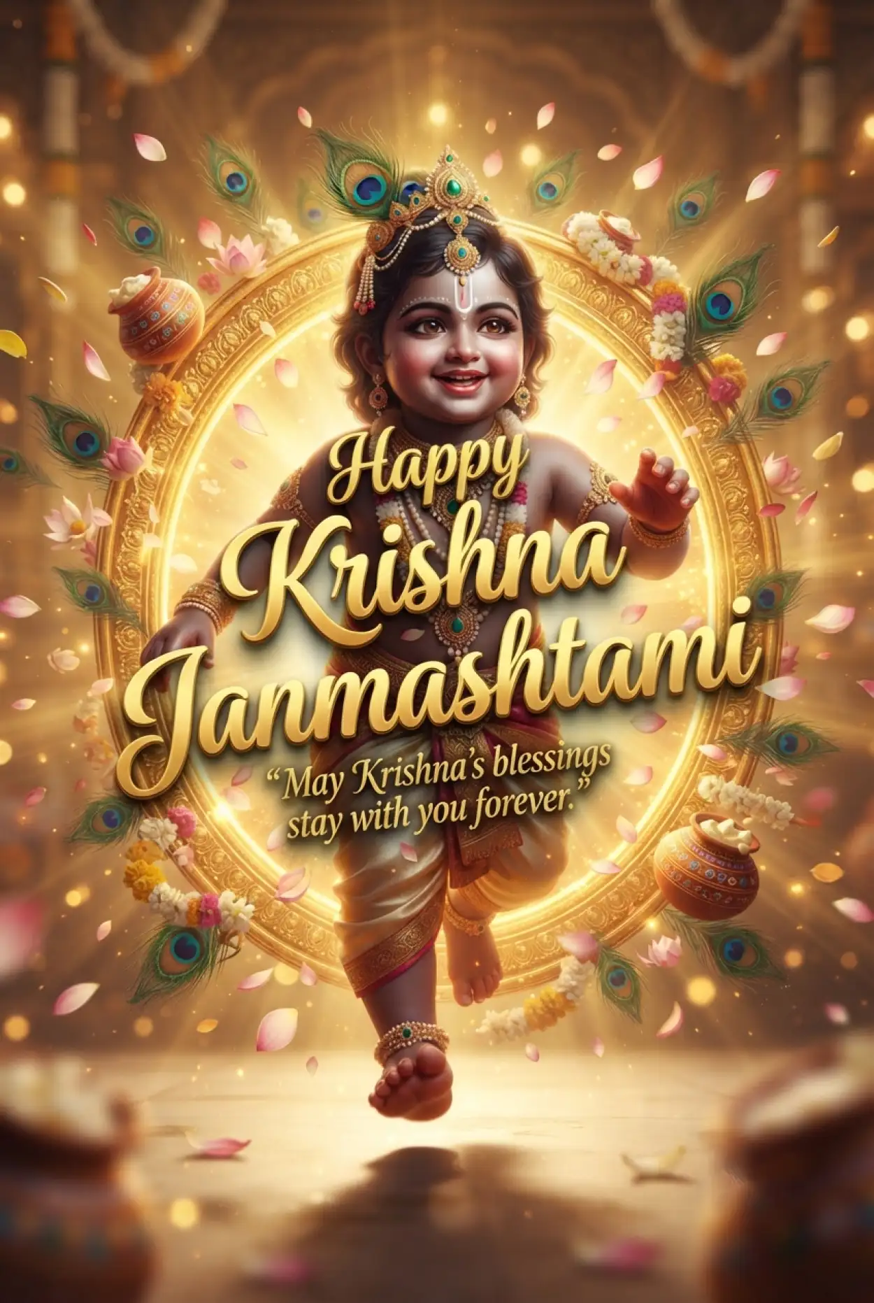 Free Download Happy Krishna Janmashtami Greetings And Wishes - High Quality Happy Krishna Janmashtami Greetings Image